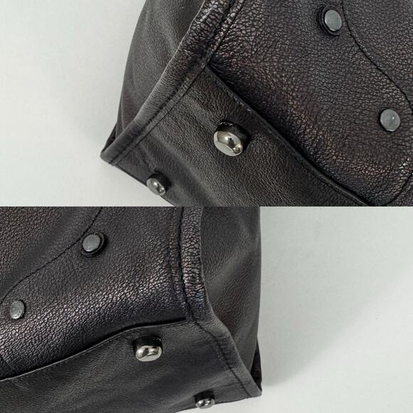 COACH Rhyder Leather Satchel Tote Bag Metallic Two-Tone Bronze Carryall 33739 - Picture 6 of 15